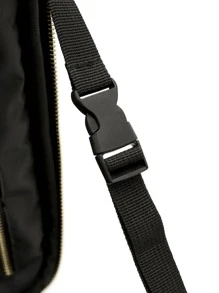 Solid Color Toiletries Storage Bag,Boho Vibes,For Holiday Beach, Bathroom Collection, Bedroom Collection, Large Capacity - Black - View 5