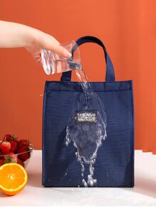 Bolsa de almuerzo portátil - Azul Marino - Ver 3