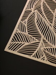 Mantel individual con hoja - Dorado - Ver 3