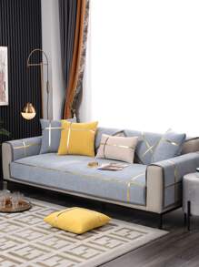1 chiếc khăn sofa thiết kế dập nóng - Màu Xám nhạt - Xem 4