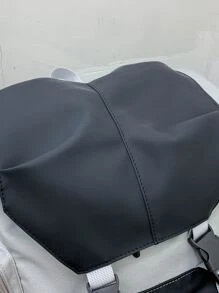 Men Two Tone Letter Graphic Backpack Nylon Minimalist For Travel Vacation Camping Sport Waterproof Oversized Portable Travelling Bag Gym Bag