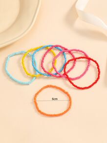 7pcs Minimalist Beaded Bracelet - Multicolor - View 4