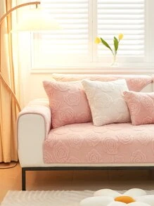 1 pieza Cubierta para sofá con patrón floral - Rosa - Ver 4