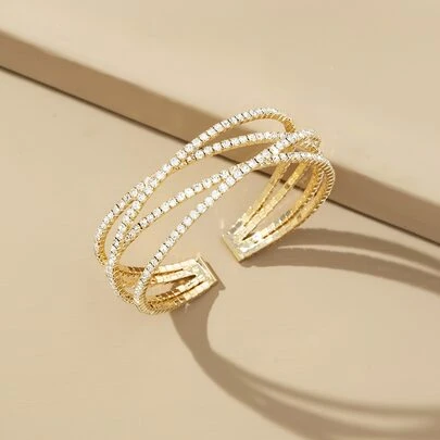 水鑽裝飾開口手鐲