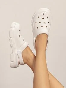 Women Hollow Out Vented Clogs EVA Fashion Clogs - White - View 3