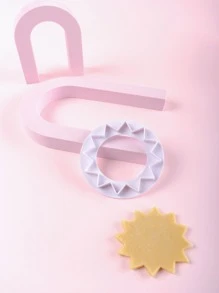 1pc Star Design Cookie Stamp - White - View 2