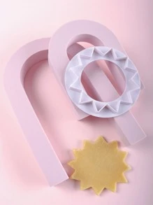 1pc Star Design Cookie Stamp - White - View 4