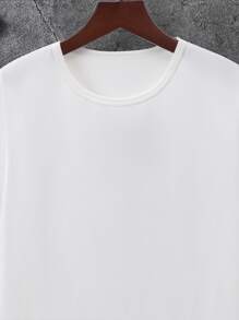 男孩卡通和標語圖案T恤 - 白色 - 查看 3