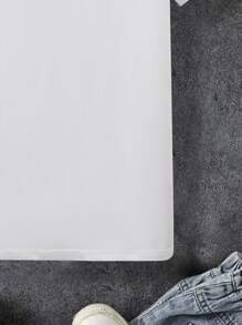 男孩卡通和標語圖案T恤 - 白色 - 查看 6