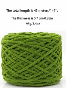 1餅素色纱线 - 軍綠色 - 查看 4