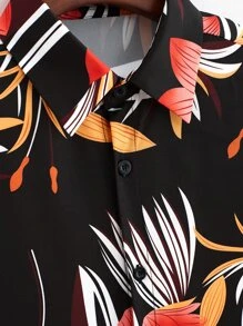 Manfinity RSRT Men Floral Print Shirt Without Tee - Multicolor - View 3