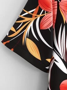 Manfinity RSRT Men Floral Print Shirt Without Tee - Multicolor - View 4