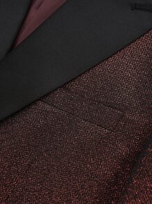 Manfinity Men Lapel Neck Single Button Blazer - Maroon - View 4