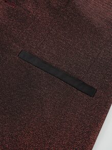 Manfinity Men Lapel Neck Single Button Blazer - Maroon - View 6