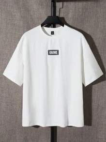 Manfinity RebelGame Men Plus Letter Graphic Tee - White - View 1