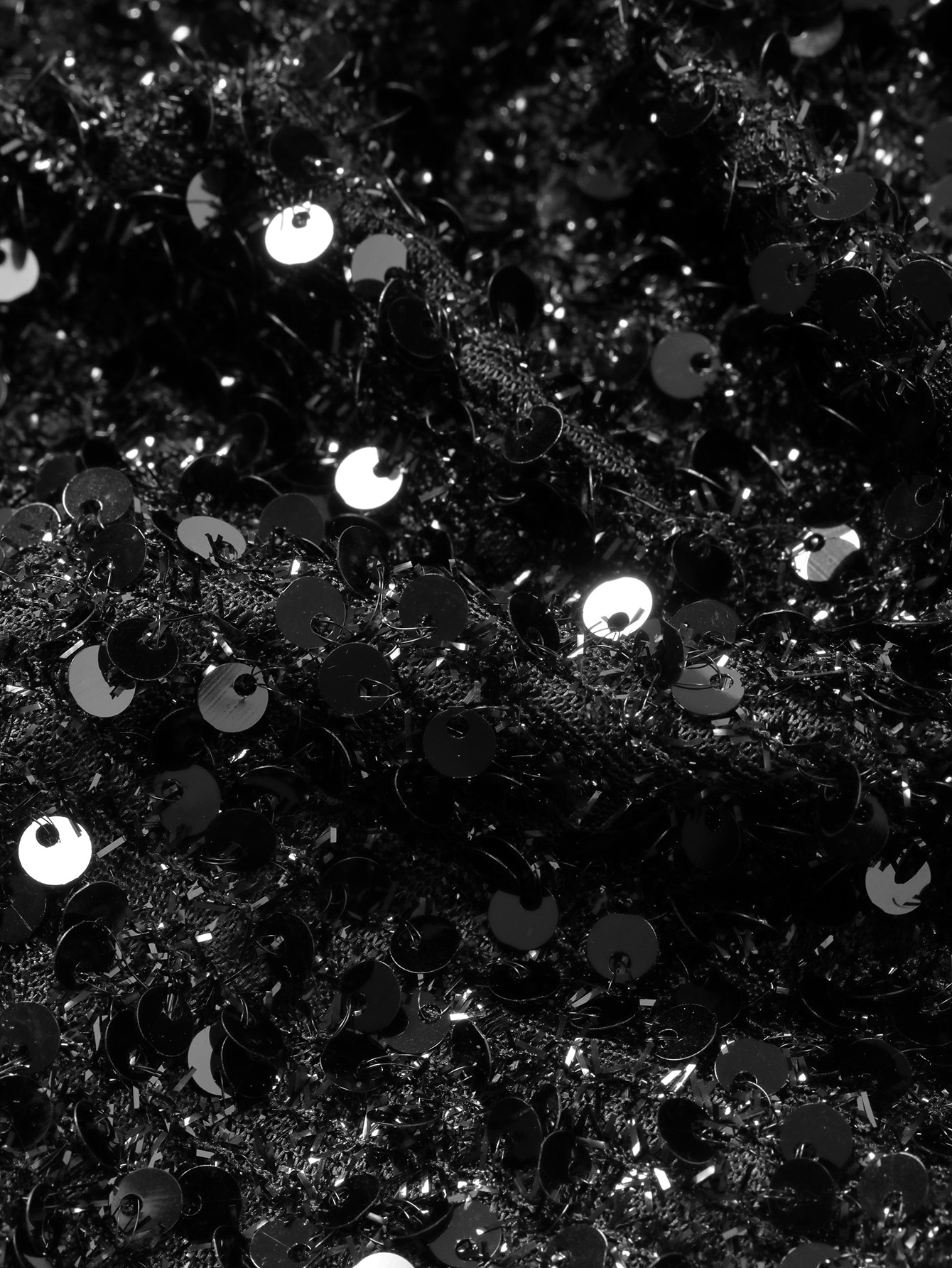 LOVE&LEMONADE Rhinestone Chain Sleeve Halter Sequin Formal Gown SHEIN UK