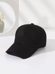 Mũ bóng chày thêu cờ Mỹ - màu đen - Xem 1