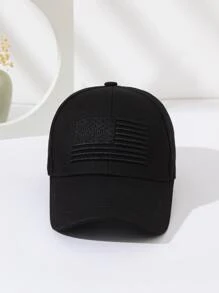 Mũ bóng chày thêu cờ Mỹ - màu đen - Xem 2