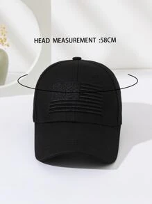 Mũ bóng chày thêu cờ Mỹ - màu đen - Xem 4