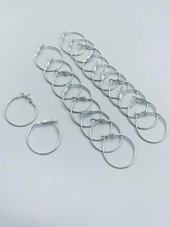 20入組圓形DIY耳環配件