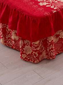 1 Pieza Faldón De Cama Rojo De Romance - Multicolor - Ver 4