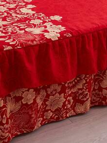 1 Pieza Faldón De Cama Rojo De Romance - Multicolor - Ver 5