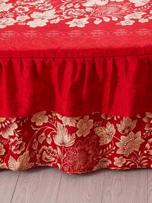 1 Pieza Faldón De Cama Rojo De Romance - Multicolor - Ver 7