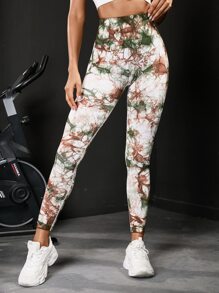 Quần Leggings Thể thao Nữ Cà vạt nhuộm - Nhiều màu - Xem 4