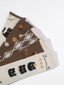 5 đôi vớ phi hành đoàn họa tiết hình học - Nhiều màu - Xem 3