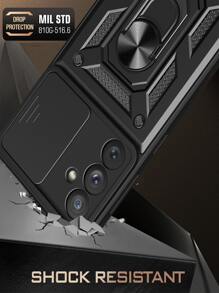 Trượt Bảo vệ ống kính Chống sốc Ốp lưng & bao da điện thoại - màu đen - Xem 6