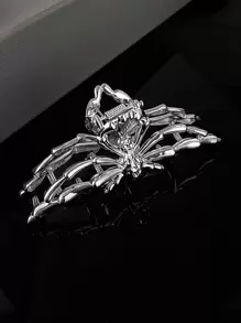 Garra de pelo con diseño de araña - Plateado - Ver 2