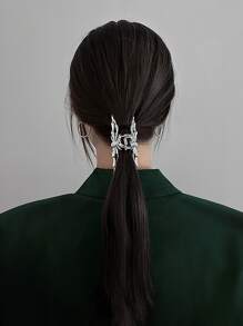 Garra de pelo con diseño de araña - Plateado - Ver 3