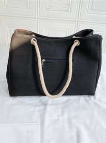 Colour Block Shoulder Tote Bag - Multicolor - View 5