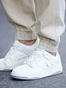 Manfinity Men Flap Pocket Side Drawstring Waist Cargo Jeans - Light Grey - View 8