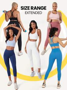 GLOWMODE FeatherFit™ Crossover Strap Sports Bra Gym - Periwinkle Blue - View 8