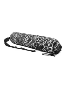 1pc Geometric Print Yoga Bag - Black and White - View 1