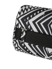 1pc Geometric Print Yoga Bag - Black and White - View 2