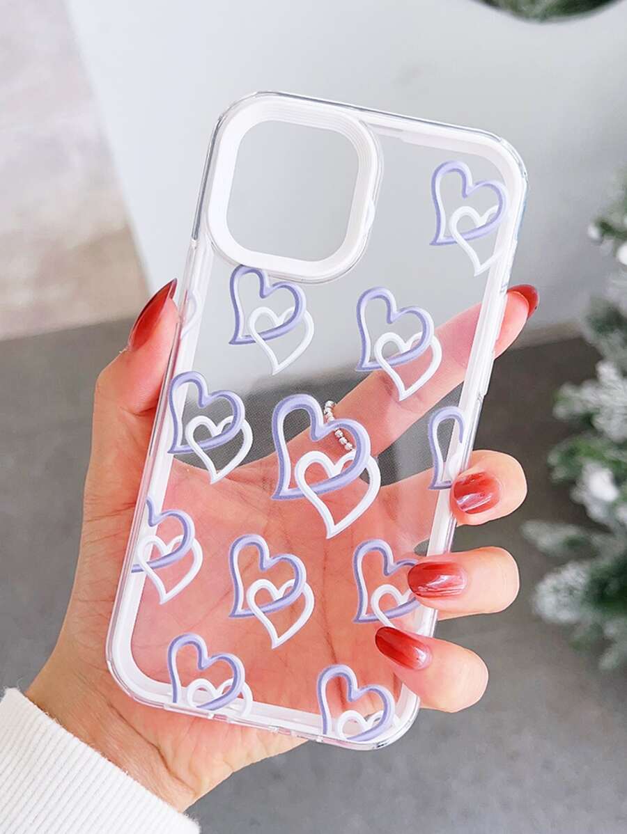 Funda para móvil con patrón de corazón - Multicolor - Ver 1