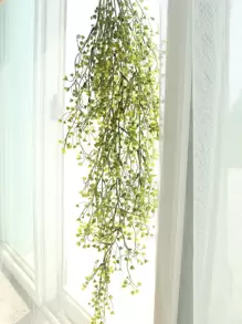 1pc Artificial Hanging Vine Flower Rama Decoration Rama - Green - View 1