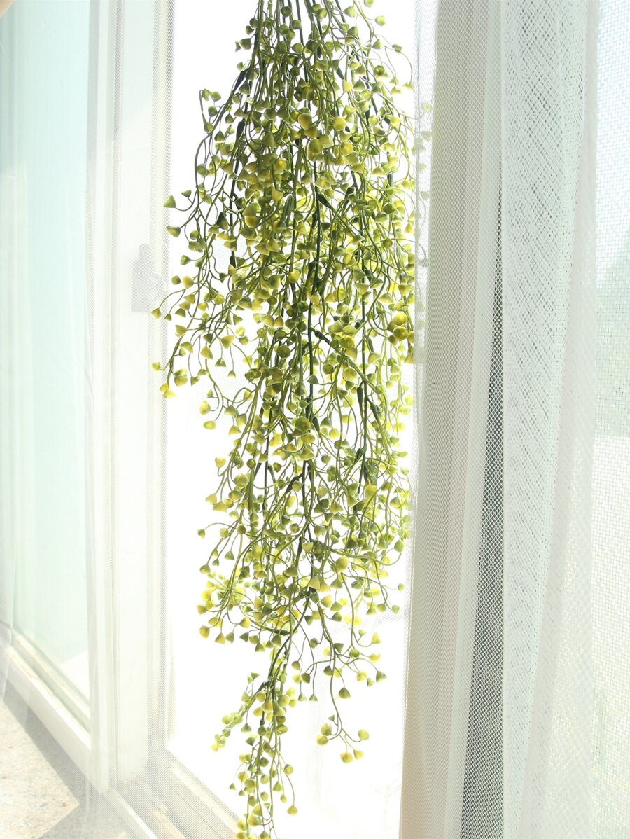 1pc Artificial Hanging Vine Flower Rama Decoration Rama - Green - View 1