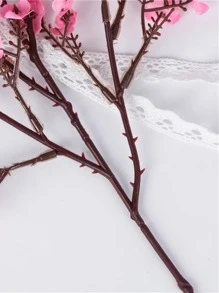 絹布仿真梅花假花卉DIY婚禮家庭裝飾用品