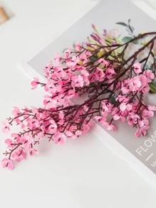 絹布仿真梅花假花卉DIY婚禮家庭裝飾用品