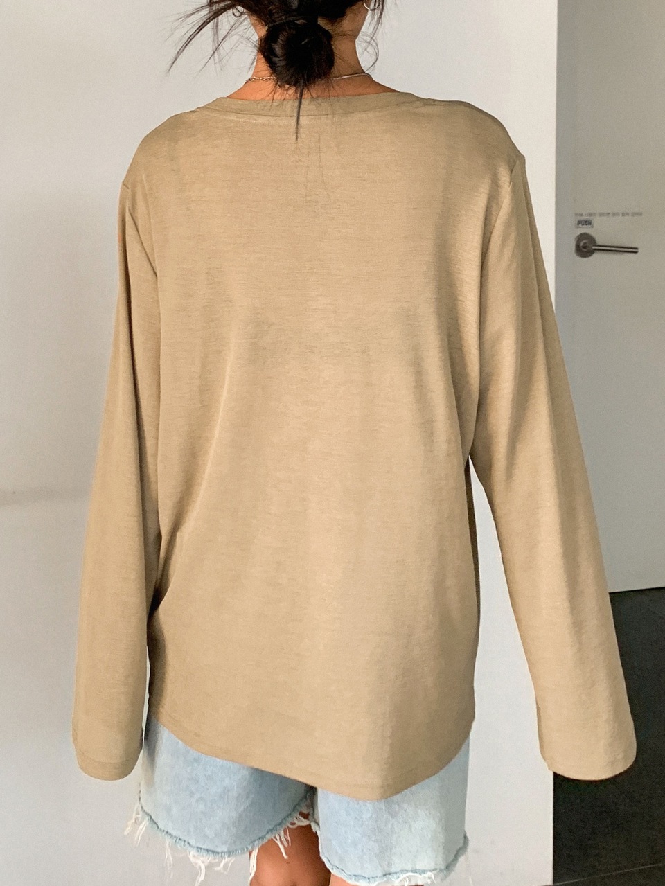 Solid Slogan Graphic Drop Shoulder Tee