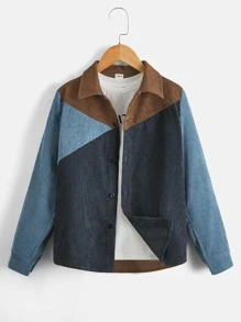 SHEIN Boys Colour Block Shirt Without Tee - Multicolor - View 5