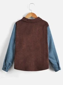 SHEIN Boys Colour Block Shirt Without Tee - Multicolor - View 2