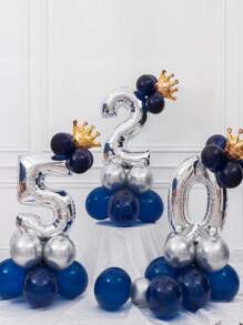 16pcs Number Design Balloon, Christmas - Multicolor - View 1