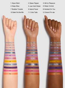 SHEGLAM Fin Within Palette 12-Clolor Glitter Matte Eyeshadow Palette Bold Color High Shine Long Lasting No Smudge Highly Pigmented Soft Smooth Eyeshadow Eye Makeup Cosmetics Pink Eyeshadow Brand Beauty Makeup Face Paint Cosmetic For Women Girls Perfect For Winter Spring Ideal For Y2K Fancy Fashion Suitable For Birthday Gift Party Ready Best Color - Fin Within - View 7