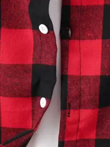 SHEIN Tween男孩水牛格紋帽t恤和長褲（不含t恤） - 彩色 - 查看 4