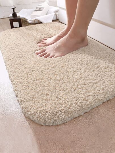1pc Thickened High Fluff Floor Mat, Bathroom Water Absorption Anti-Skid Mat, Bathroom Doormat, Bedroom Carpet,Floor Mat Home Bathroom Decor Bath Rug Outdoor Rug Door Mat Fall Decor Bathroom Accessories Back To School Entryway Decor