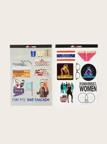 THE BIG BANG THEORY X SHEIN 2 tấm Hình Đồ Họa Laptop Sticker - Nhiều màu - Xem 6